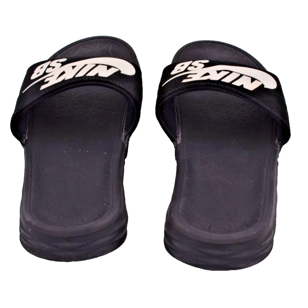 Nike SB Black Slides Benassi SolarSoft 840067-001 US Mens Size 7